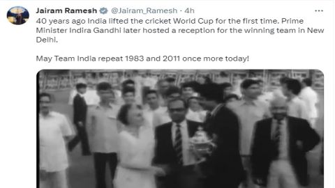 Cong shares 1983, 2011 WC winning teams' reception by Indira Gandhi, Manmohan Singh