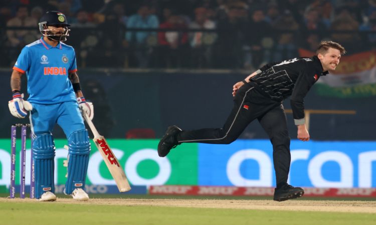 Dharamshala: Second innings of the ICC Men's Cricket World Cup match between India and New Zealand