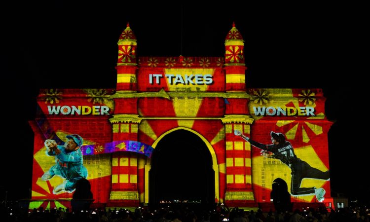 ICC, BCCI showcase special 3D projection of 2023 World Cup moments on Gateway of India