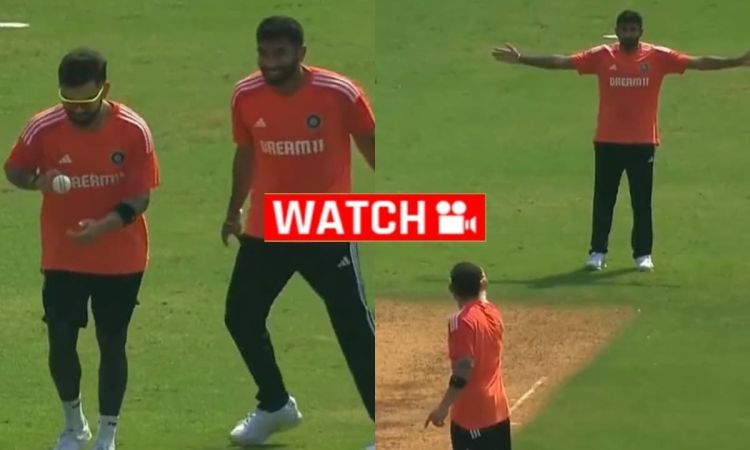 विराट की बॉलिंग का बुमराह ने उड़ाया मज़ाक, सोशल मीडिया पर वायरल हुआ मज़ेदार VIDEO