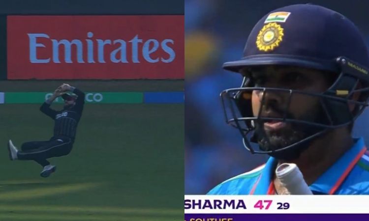 VIDEO: विलियमसन ने पकड़ा गज़ब का कैच, रोहित शर्मा सिर्फ ऐसे ही हो सकते थे आउट