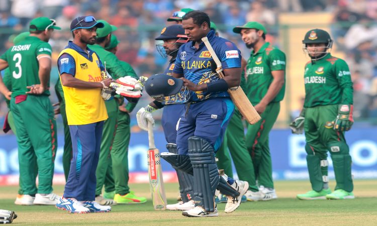 Men's ODI WC: Angelo Mathews becomes first cricketer to be dismissed 'timed out'