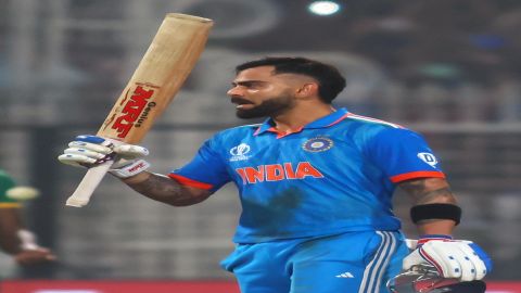 Men’s ODI WC: Virat Kohli equals Sachin Tendulkar’s record for most ODI centuries with 101* against 