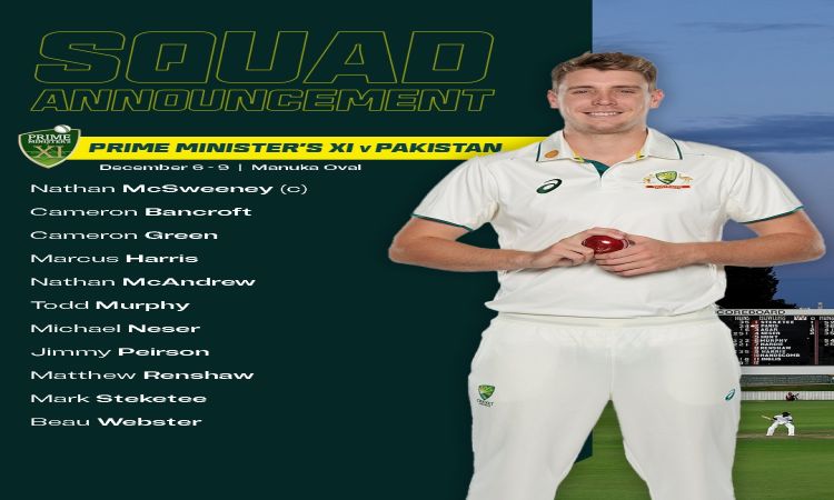 Nathan McSweeney to captain as Australia PM's XI squad announced to face Pakistan