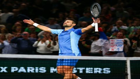 Paris Masters: Djokovic rallies past Rublev to set up summit clash with Dimitrov