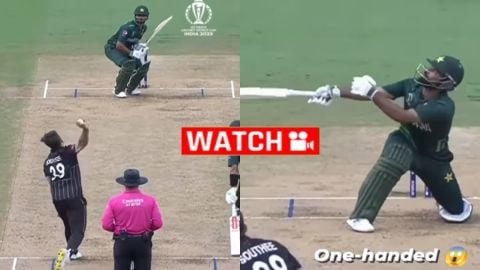 ये नहीं देखा तो कुछ नहीं देखा, Fakhar Zaman  ने टिम साउदी को एक हाथ से जड़ दिया छक्का; देखें VIDEO