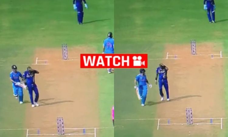 ये क्या किया Virat? लाइव मैच में कोहली ने मैथ्यूज को मार दिया बल्ला; देखें VIDEO