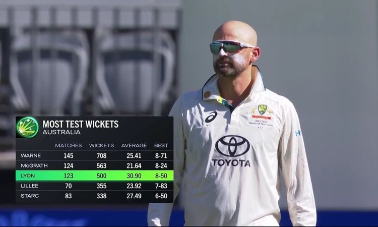  Nathan Lyon records 500th Test wicket third Australian after Shane Warne Glenn McGrath to feat