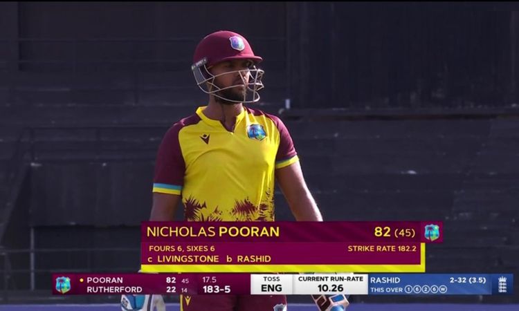 Nicholas Pooran complete 100 t20i sixes in third t20i vs england
