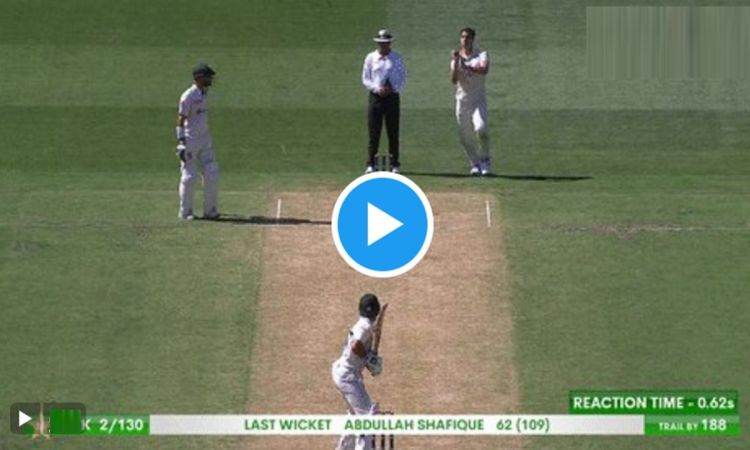 VIDEO: पैट कमिंस ने दिखाई चीते जैसी फुर्ती,अपनी गेंद पर 0.62 सेकंड में पकड़ा शफीक का अश्विसनीय कैच