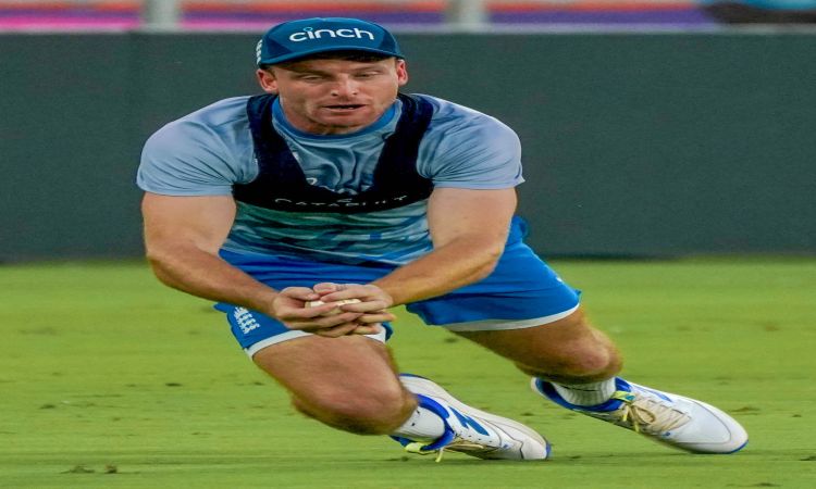 Ahmedabad : England cricket players during a practice session ahead of the ICC World Cup match