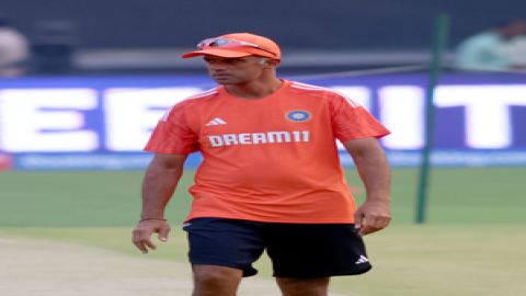 Ahmedabad: Indian players during a practice session ahead of the ICC Men’s Cricket World Cup 2023 fi