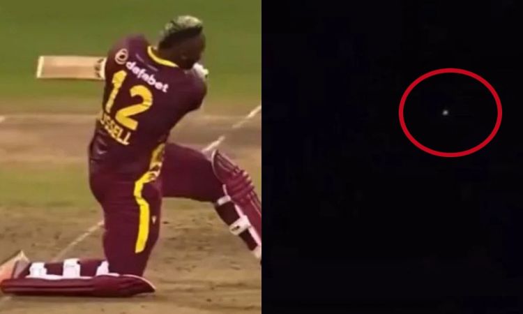 VIDEO: आंद्रे रसेल ने मारा 103 मीटर लंबा छक्का, स्टेडियम के बाहर जाकर गिरी गेंद