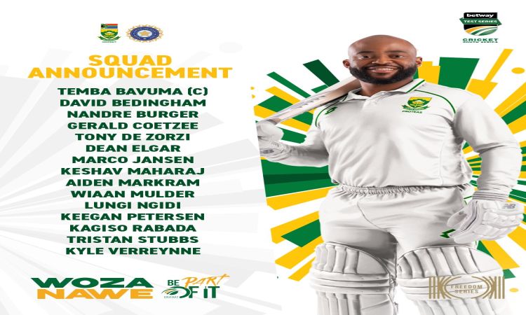 Bavuma, Rabada rested for white-ball matches against India, Stubbs included in Test squad