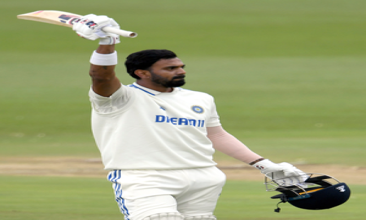 Centurion: India's batter KL Rahul celebrates his century during the second day of the first Test cr