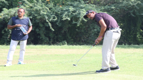 Golf: Akshay Sharma takes round one lead at Jaipur Open