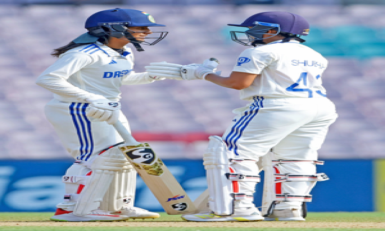 INDW v ENGW: Fifties by Shubha, Jemimah, Yastika and Deepti help India to 410/7 at stumps