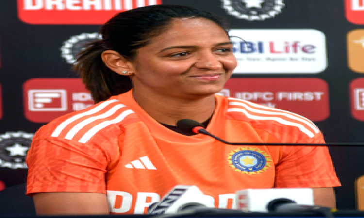 Mumbai: India women's cricket team captain Harmanpreet Kaur addresses a press conference