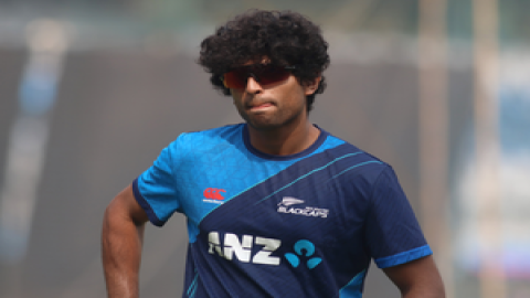 Mumbai: New Zealand's players during a practice session ahead of the ICC Men's Cricket World Cup