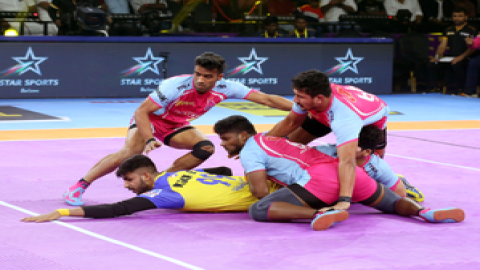 PKL: Captain Sunil Kumar leads Jaipur Pink Panthers to one-point victory over Tamil Thalaivas