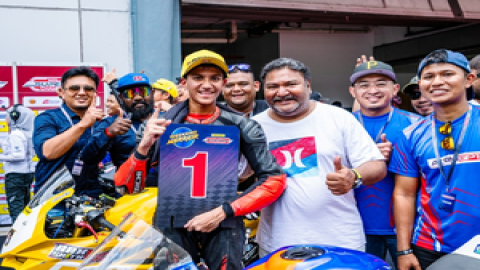 Rakshith Dave bags creditable second in Malaysian SBK Championship debut