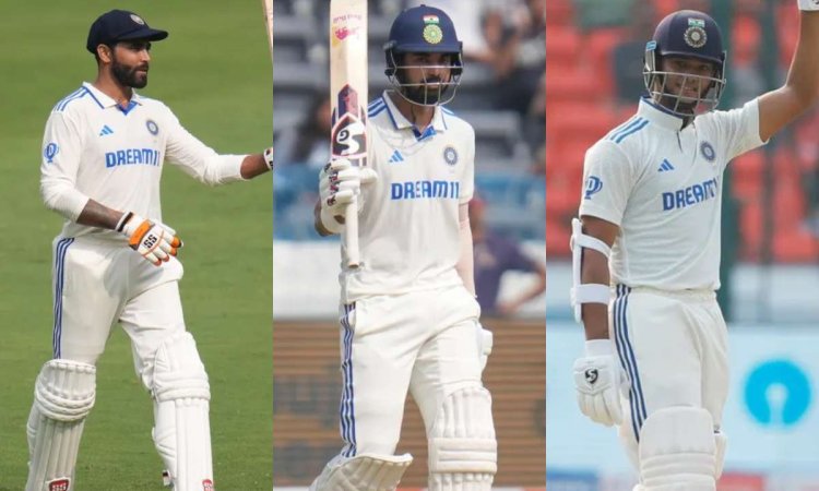 For first time 3 Indian players got out on 80s in a Test Inning