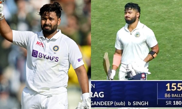 Fastest first class centuries by Indians Riyan Parag and Rishabh Pant in list