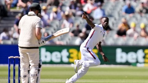 Australia get to 59-2 at stumps on Day 1 of 1st test vs west indies 