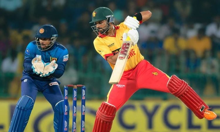 Zimbabwe set 144 runs target for sri lanka in first t20i