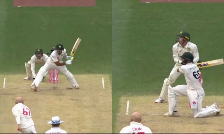 VIDEO: 9 नंबर के बल्लेबाज ने नहीं किया नाथन लॉयन का लिहाज, रिवर्स स्वीप से जड़ दिया छक्का