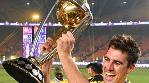 Ahmedabad: Australian Captain Pat Cummins Holds The Trophy After Winning The ICC Men's Cricket World