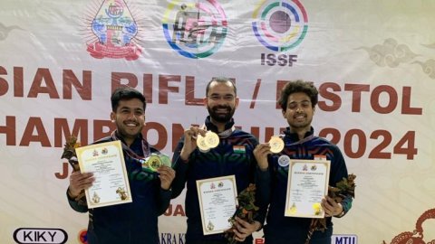 Akhil, Aishwary help India to a 1-2 finish in men's 50m rifle 3P event at Jakarta