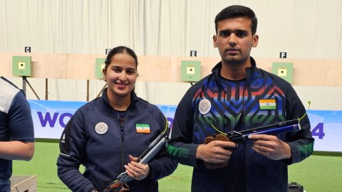 ISSF World Cup 2024: Rhythm, Ujjwal win mixed team pistol gold