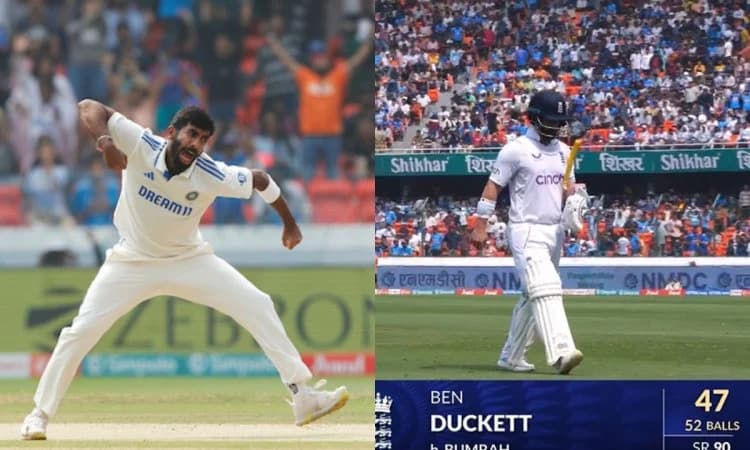IND vs ENG, 1st test: Jasprit Bumrah Pumped Up Celebration After Clean Bowled Ben Duckett! அடுத்தடுத்து பவுண்டரி அடித்த டக்கெட்; க்ளீன் போல்டாக்கி வழியனுப்பிய பும்ரா - வைரலாகும் காணொளி!