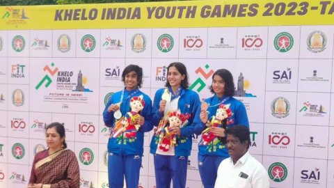 KIYG 2023: Telangana swimmer Vritti Agarwal claims third gold as Maharashtra cross 100-medal mark