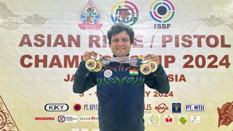 Lakshay Sheoran wins bronze, misses men’s trap quota by a whisker