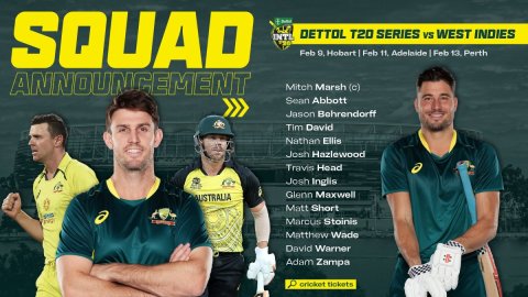 Marsh captain, Maxwell returns as Australia name T20 squad vs WI