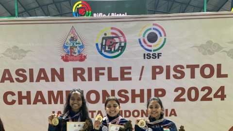 Nancy blazes to Air Rifle gold with record score