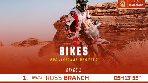 Ross Branch wins opening bike stage of Dakar Rally 2024