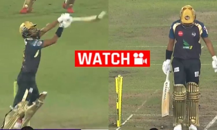 WATCH: हीरोगिरी दिखा रहा था बांग्लादेशी बल्लेबाज़, विकेट पर ही दे मारा बैट