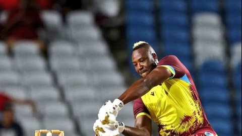 AUS vs WI, 3rd T20I: ரஸல், ரூதர்ஃபோர்ட் காட்டடி; ஆஸ்திரேலிய அணிக்கு 221 ரன்கள் இலக்கு!