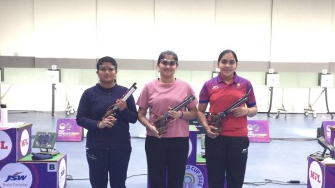 Asian Games champ Palak wins gold on first day of Air Pistol trials