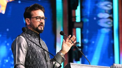 Goa: Union Minister Anurag Singh Thakur during the inaugural ceremony of 54Th International Film Fes