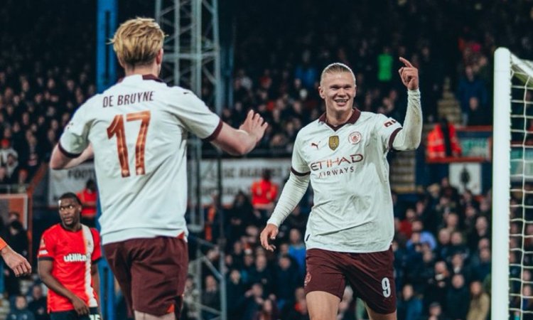 Haaland scores five as Man City enter FA Cup quarters