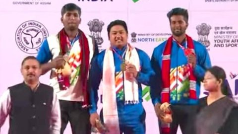 KIUG 2023: Sans certified coach, Manipur's Alson Singh wins men’s discus throw gold