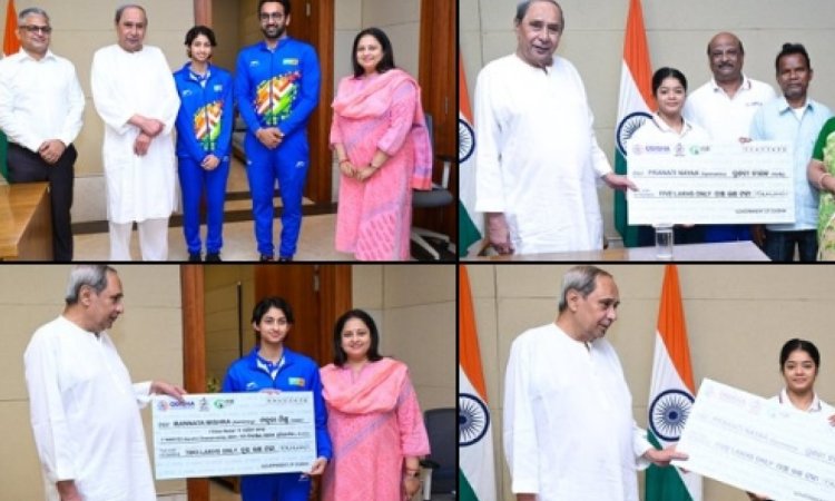 Odisha CM felicitates two female athletes