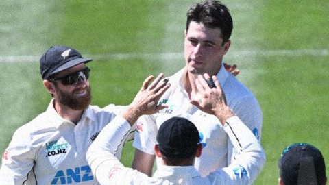 O'Rourke scalps 9 wickets, claims best match figures by NZ bowler on Test debut 