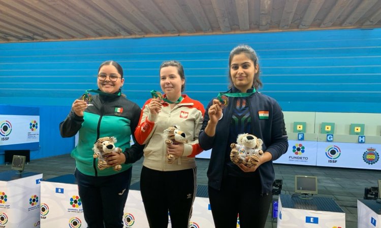 Pistol ace Manu Bhaker shoots yet another World Cup medal in Granada