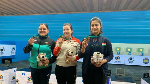 Pistol ace Manu Bhaker shoots yet another World Cup medal in Granada