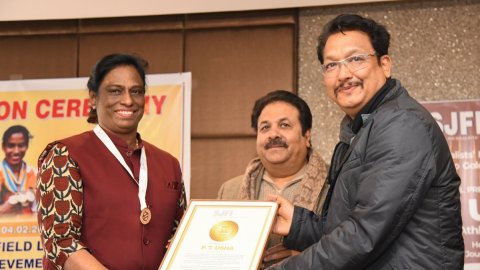 PT Usha honoured with 'Lifetime Achievement Award' by SJFI and DSJA